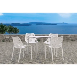 mobiliario-contract-mesa feray apilable epoxi plata tablero fenolico blanco 69 x 69 cms 1